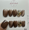 Bronze Sparkle (Small Square Round corners) - NJM Nails 