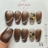 Bronze Sparkle (Short Coffin) - NJM Nails 