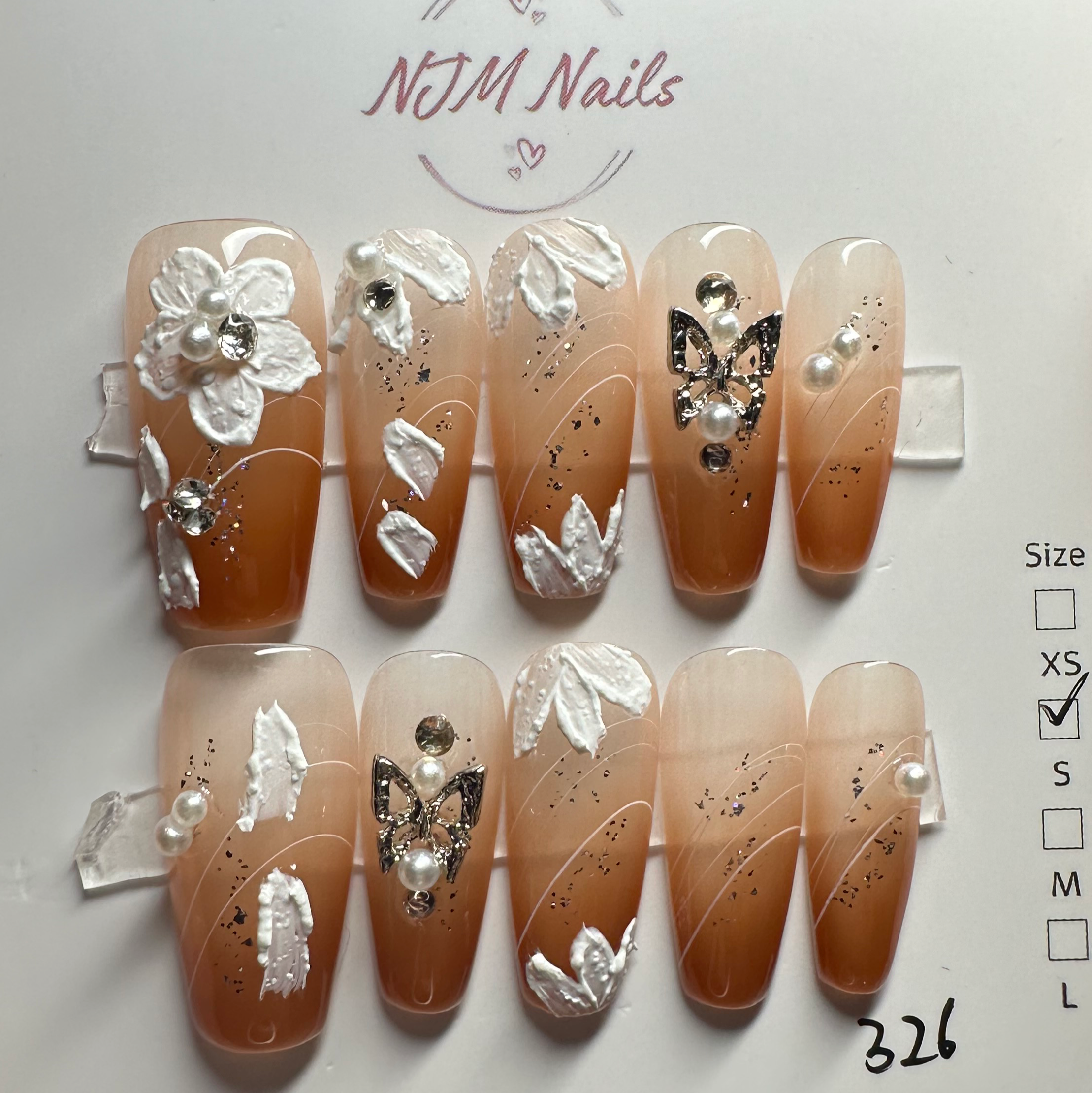 Butterfly Dreamsicle - NJM Nails 