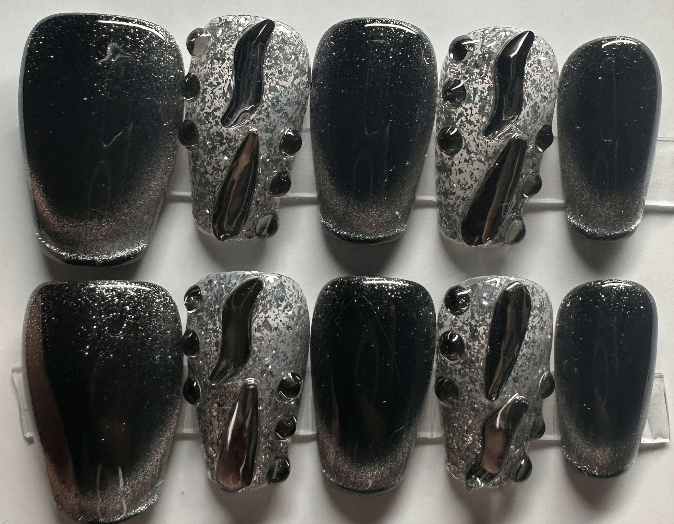 Metallic Noir - NJM Nails 