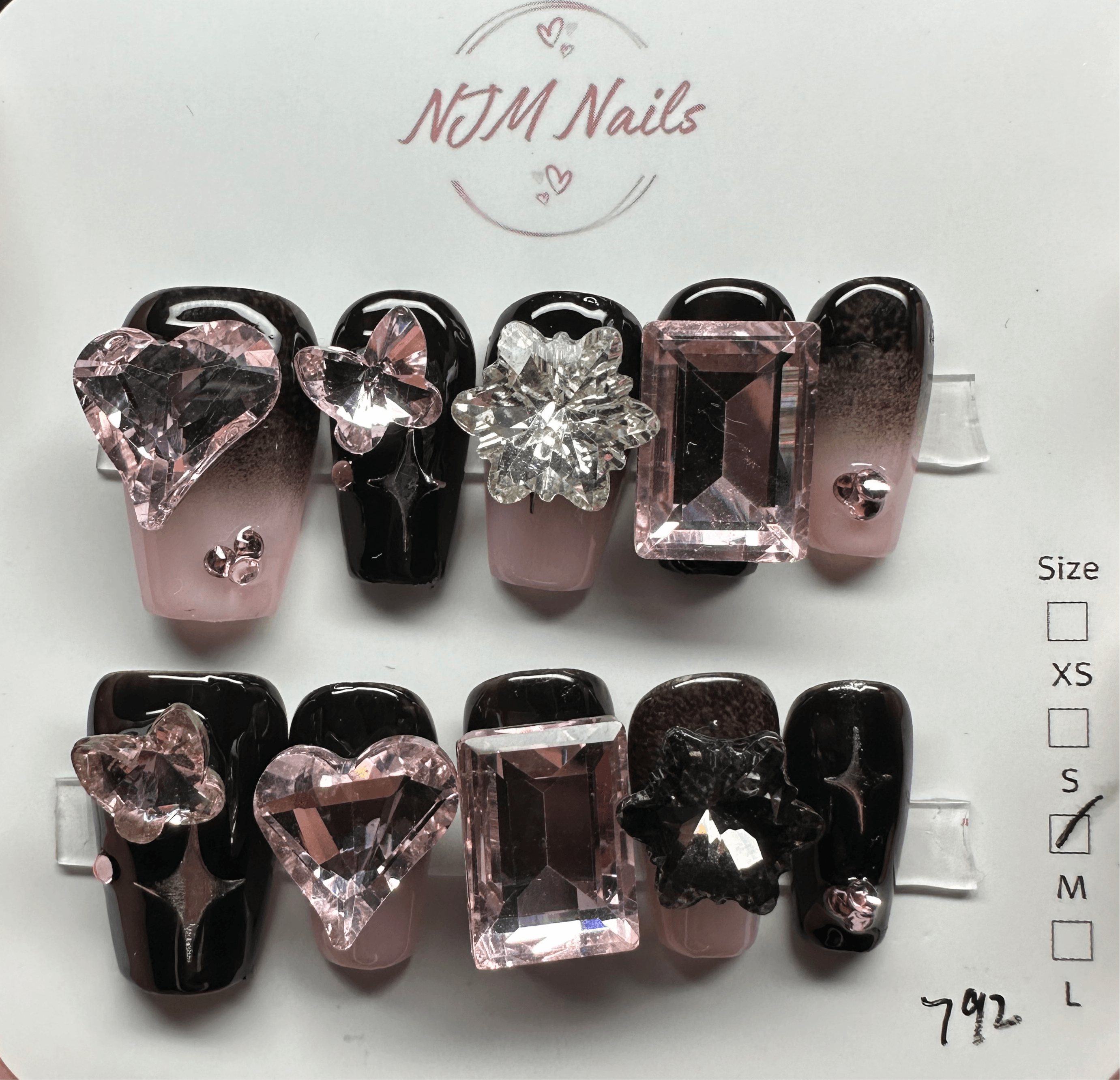 Black Pink (Small) - NJM Nails 