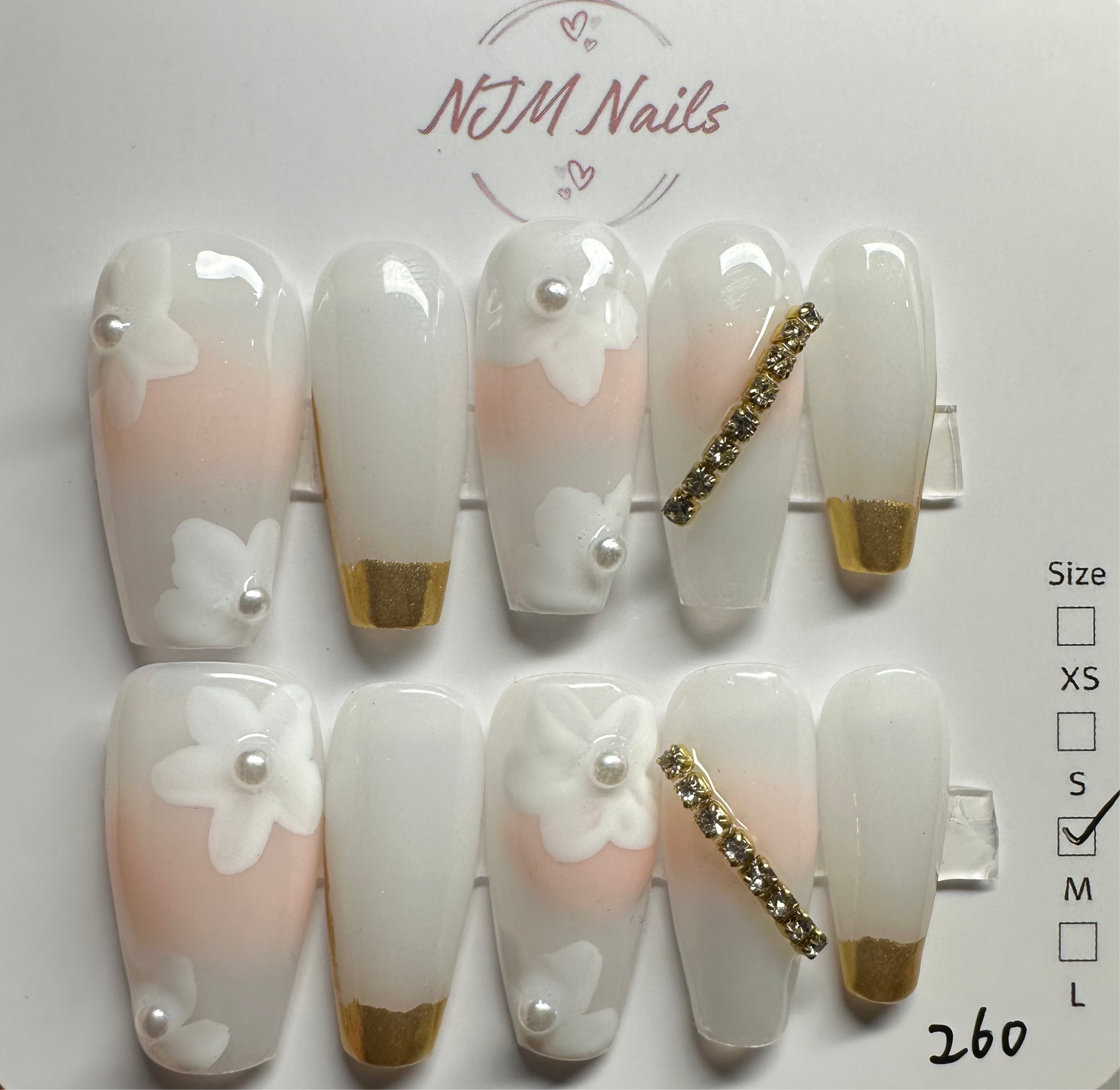 Elegance White Blossom￼ - NJM Nails 