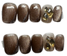 Bronze Sparkle (Small Square Round corners) - NJM Nails 