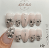 Lite Blush Crystal (Small Coffin) - NJM Nails 